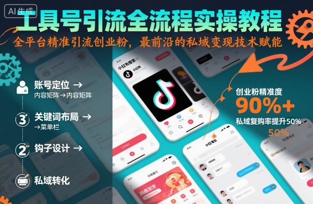 工具号引流全流程保姆级实操教程，全平台精准引流创业粉，最前沿的私域变现技术赋能-萝卜兔资源站