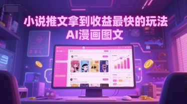 小说推文拿到收益最快的玩法，AI漫画图文-萝卜兔资源站