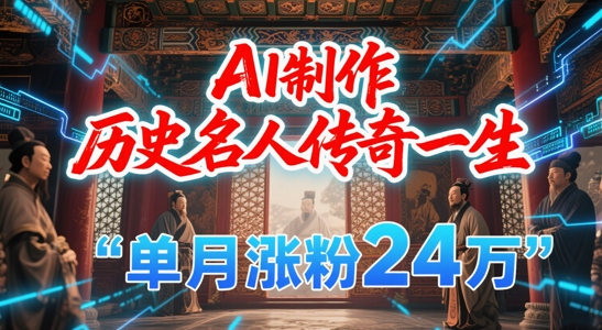 暴力起号！用AI制作历史名人传奇一生，单月涨粉24W，涨粉+变现赛道黑马来了-萝卜兔资源站