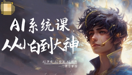 AI系统课程，从小白到大神系统学AI，AI声音-AI绘画-AI视频一门课全掌握-萝卜兔资源站