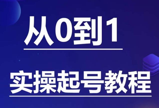 石野·小白起号实操教程，​掌握各种起号的玩法技术，了解流量的核心-萝卜兔资源站