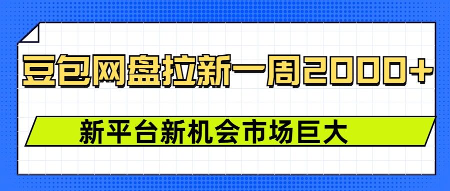豆包网盘拉新，一周2k，新平台新机会-萝卜兔资源站