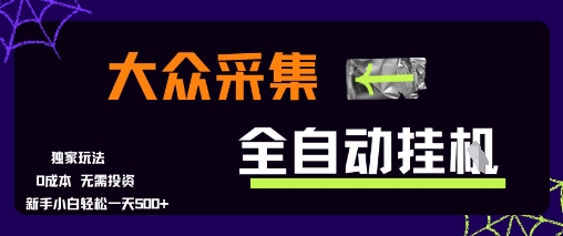 大众采集全自动玩法，新手小白轻松一天5张+，操作简单零成本【揭秘】-萝卜兔资源站