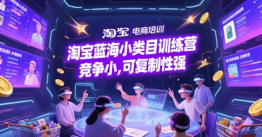 淘宝蓝海小类目训练营， 竞争小，可复制性强-萝卜兔资源站