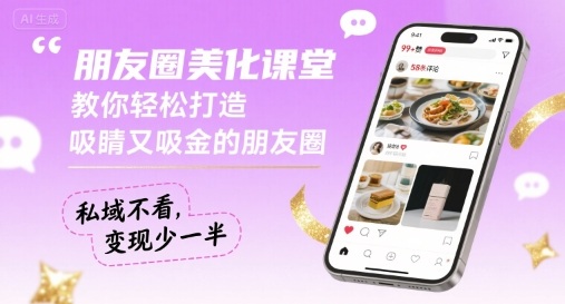 朋友圈美化课堂，教你轻松打造，吸睛又吸金的朋友圈，私域不看，变现少一半-萝卜兔资源站