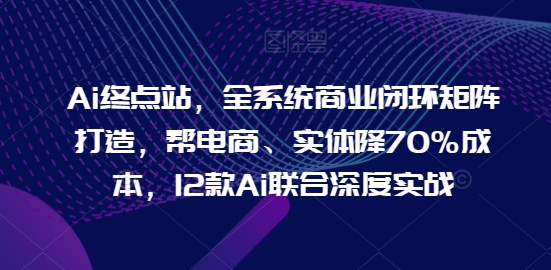Ai终点站，全系统商业闭环矩阵打造，帮电商、实体降70%成本，12款Ai联合深度实战【0906更新】-萝卜兔资源站