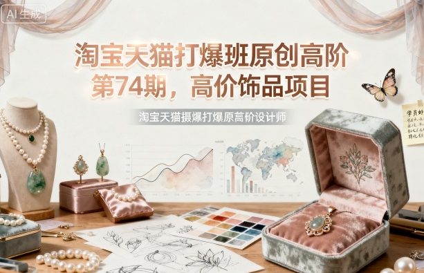 淘宝天猫打爆班原创高阶第74期,高价饰品项目-萝卜兔资源站