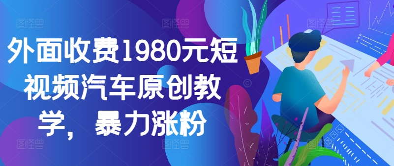 外面收费1980元短视频汽车原创教学，暴力涨粉-萝卜兔资源站