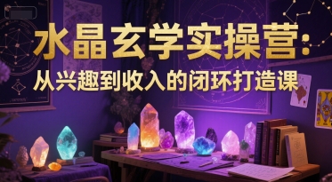 水晶玄学实操营：从兴趣到收入的闭环打造课-萝卜兔资源站