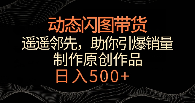 动态闪图带货，遥遥领先，冷门玩法，助你轻松引爆销量，日赚500+【揭秘】-萝卜兔资源站