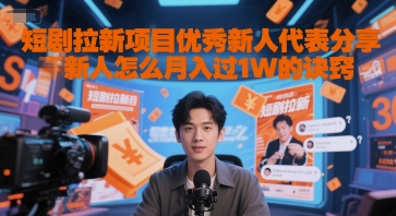 短剧拉新项目优秀新人代表分享新人怎么月入过1W的诀窍-萝卜兔资源站
