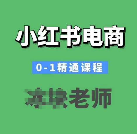 小红书电商0-1精通课程，小红书开店必学课程-萝卜兔资源站