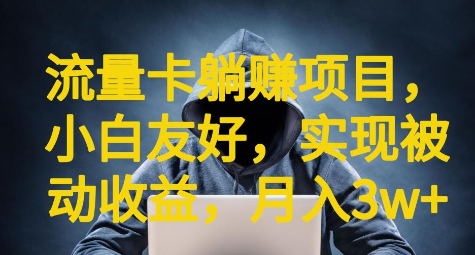 流量卡躺赚项目，小白友好，开设后台，实现被动收益，只要出卡，就能一直赚钱，利润高昂【揭秘】-萝卜兔资源站