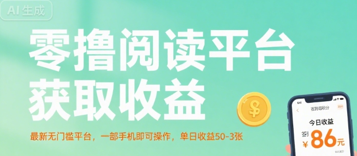 零撸阅读平台获取收益，最新无门槛平台，一部手机即可操作，单日收益50-3张【揭秘】-萝卜兔资源站