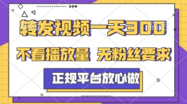 转发视频一天3张+，正规平台放心做，不看播放量，不看粉丝量，一个任务几分钟完成【揭秘】-萝卜兔资源站