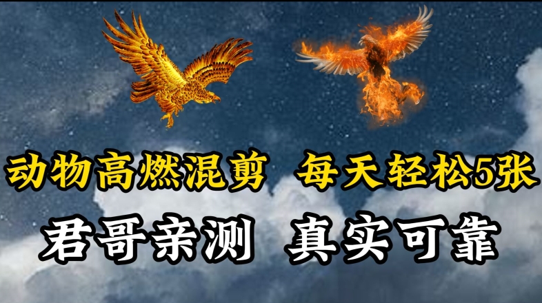 动物超燃混剪，每天轻松5张，剪辑简单大家爱看【揭秘】-萝卜兔资源站