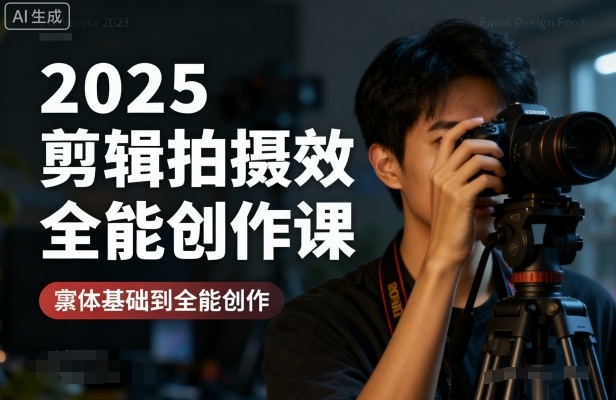 2025剪辑拍摄特效全能创作课，零基础到全能创作-萝卜兔资源站