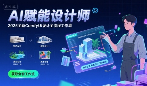 AI赋能设计师， 2025全新comfyui设计全流程工作流 ，室内-建筑-景观-美术，零基础直接上手-萝卜兔资源站