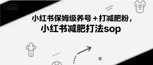 小红书保姆级养号+打减肥粉，小红书减肥打法sop-萝卜兔资源站