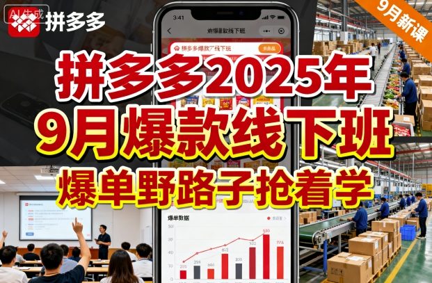 拼多多2025年9月爆款线下班，爆单野路子抢着学-萝卜兔资源站