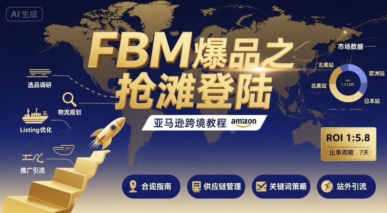 FBM爆品之抢滩登陆-亚马逊跨境教程-萝卜兔资源站