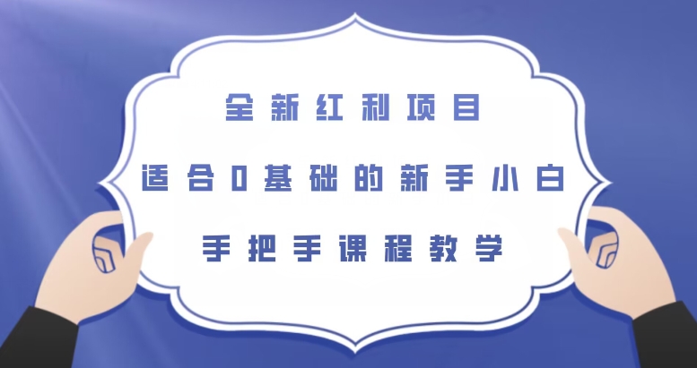 全新红利项目，适合0基础的新手小白，手把手课程教学【揭秘】-萝卜兔资源站