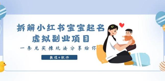 拆解小红书宝宝起名虚拟副业项目，一条龙实操玩法分享给你（教程+软件）-萝卜兔资源站