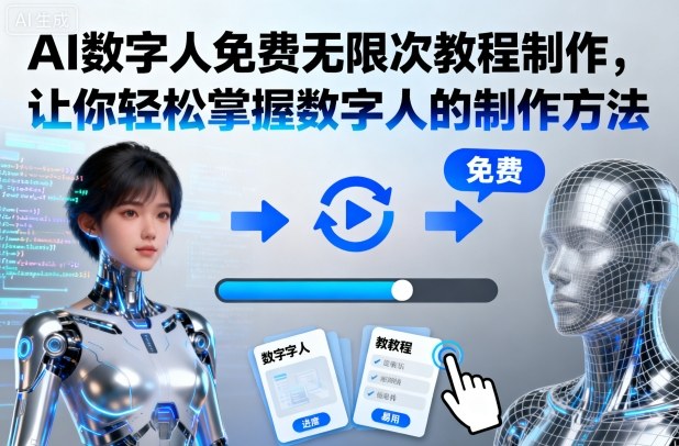 AI数字人免费无限次教程制作，让你轻松掌握数字人的制作方法-萝卜兔资源站