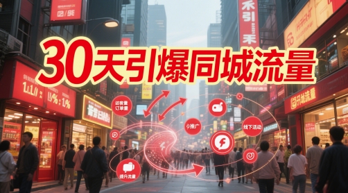 30天引爆同城流量：团购篇 认知篇 流量篇 来客篇 达人篇 老板人设IP篇 投流篇-萝卜兔资源站