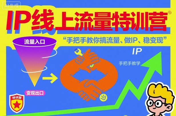 IP线上流量特训营，手把手教你搞流量、做IP、稳变现-萝卜兔资源站