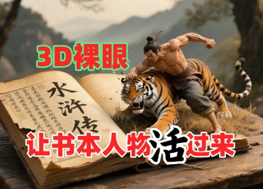 书本人物裸眼3D视频，新的玩法，流量超猛，保姆级教程-萝卜兔资源站