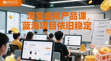 淘宝虚拟产品课，蓝海项目依旧稳定-萝卜兔资源站