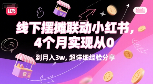 线下摆摊联动小红书，4 个月实现从 0 到月入3w，超详细经验分享-萝卜兔资源站